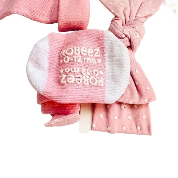 Robeez Baby Girl Pink Polka Dot Matching Set - Picture 3 of 6